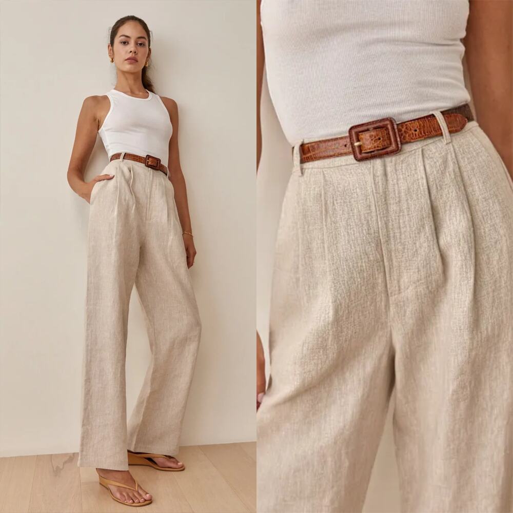 Reformation Vesta Pant Oatmeal